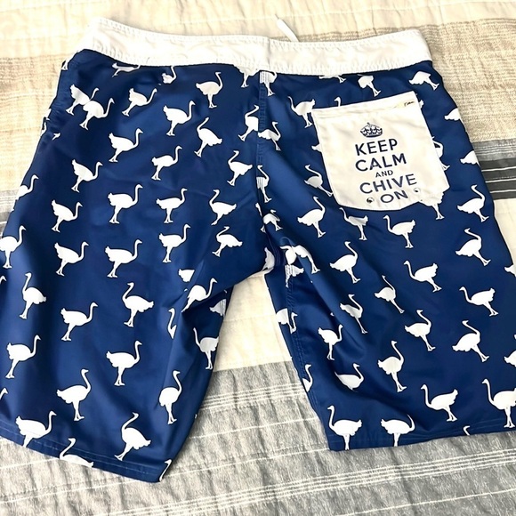 ⭐️Chivery,Chive-On,Swim Trunks, Excellent Condition,Fantastic Bird Print,Size 36 - Picture 7 of 9